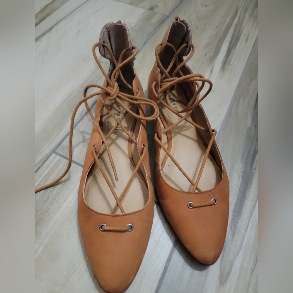 Pre-loved Lucky Brand Lk-Billoh cashew oxide Nubuck shoes sz 10m